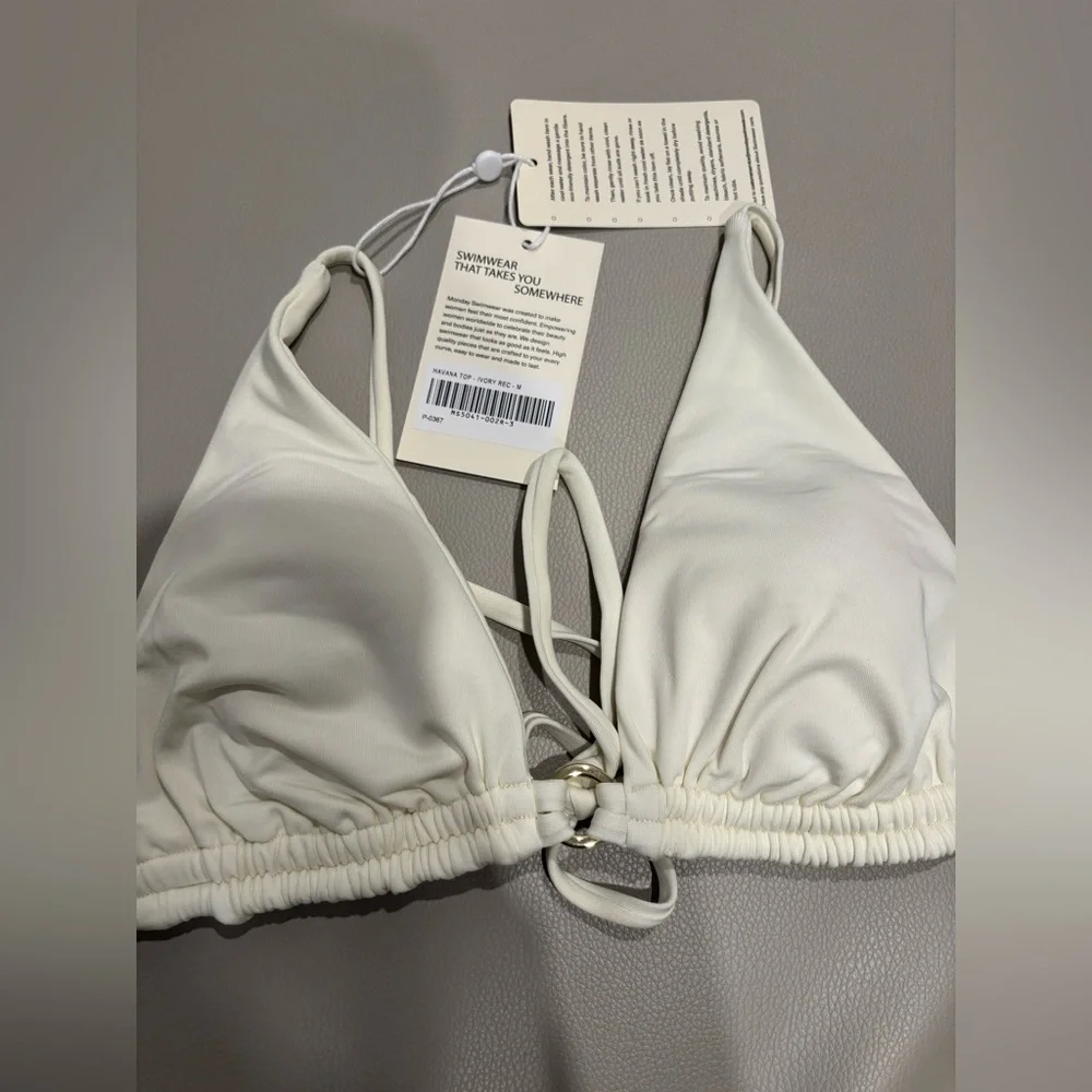 Monday Swimwear Cream Bikini Top